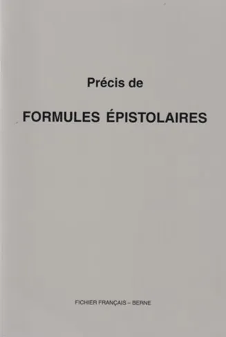 Précis de formules épistolaires